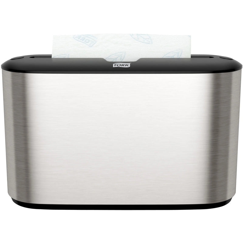 TORK Xpress Countertop Multifold Hand Towel Dispenser - Stainless Steel Compact Design - Paper Dispensers