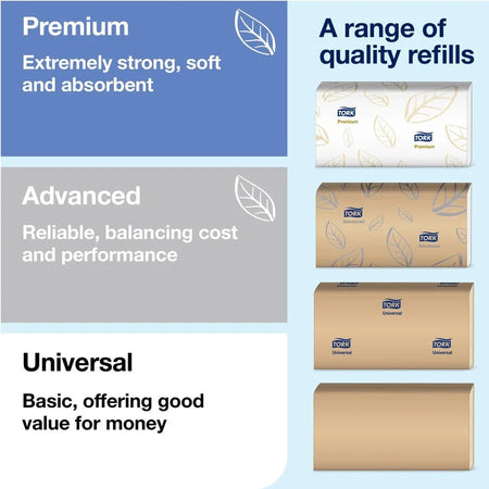 TORK Xpress Countertop Multifold Hand Towel Dispenser - Stainless Steel Compact Design - Paper Dispensers