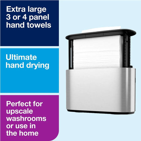 TORK Xpress Countertop Multifold Hand Towel Dispenser - Stainless Steel Compact Design - Paper Dispensers