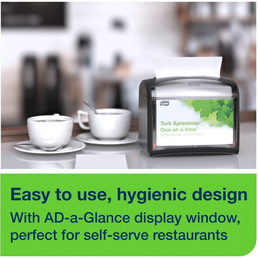 TORK Xpressnap Natural Dispenser Napkin N4 - 1 Ply - Interfolded - 8.50’’ Width x 13’’ Length - Paper - 500 / Pack - 12
