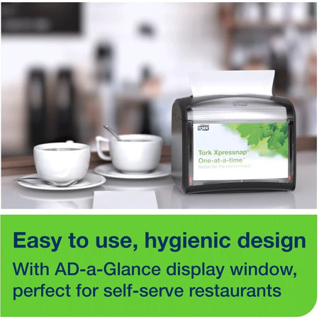 TORK Xpressnap Natural Dispenser Napkin N4 - 1 Ply - Interfolded - 8.50’’ Width x 13’’ Length - Paper - 500 / Pack - 12
