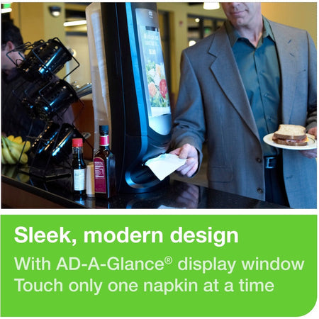 TORK Xpressnap Stand Napkin Dispenser Black N4 - 24.5’’ Height x 9.3’’ Width Depth - Plastic - Dispensers