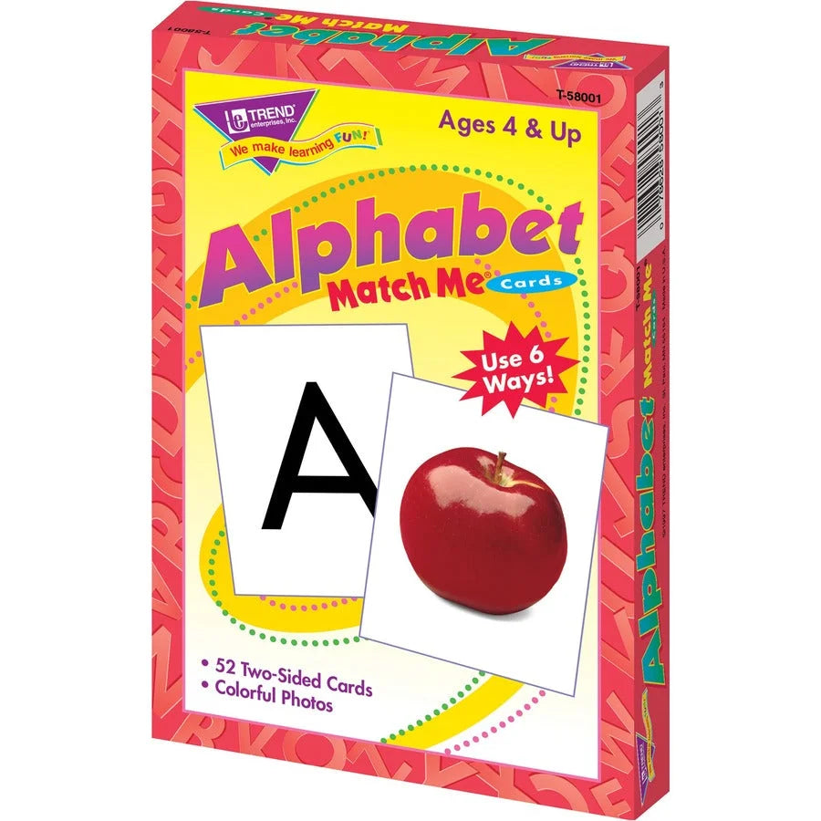 Trend Alphabet Match Me Flash Cards: Educational Learning Set - Cards