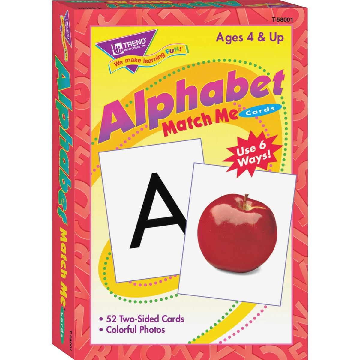 Trend Alphabet Match Me Flash Cards: Educational Learning Set - Cards