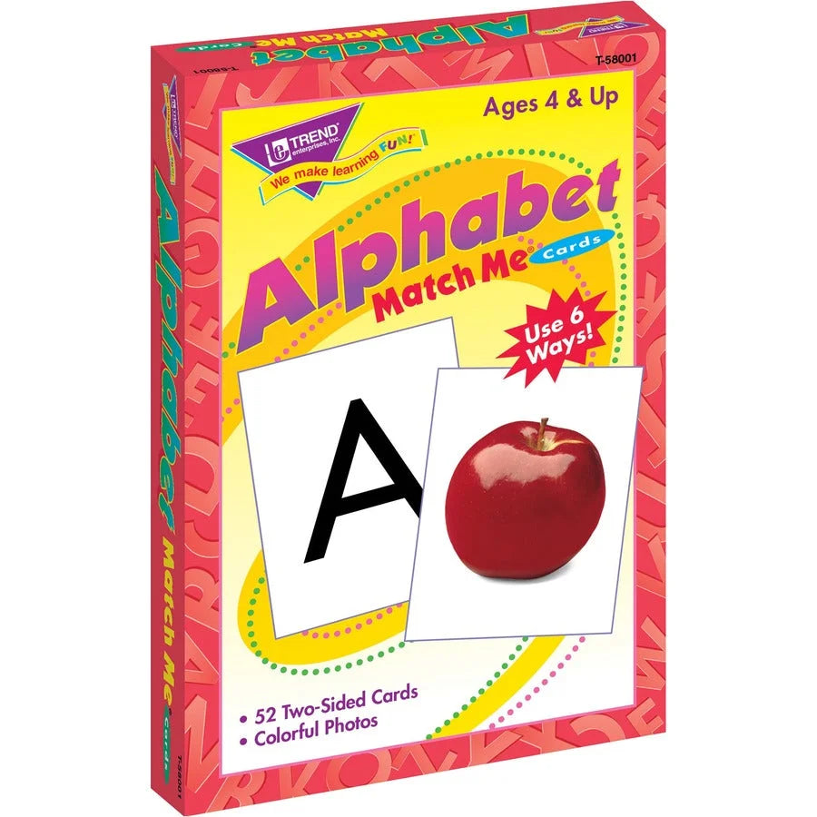 Trend Alphabet Match Me Flash Cards: Educational Learning Set - Cards