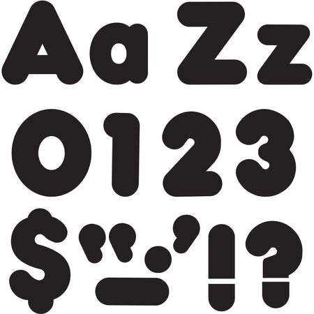 Trend Black 4" Casual Combo Ready Letters Set - 2000