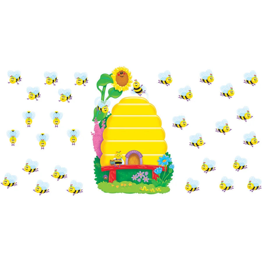 Trend Busy Bees Job Chart Set - 36 Bee Beehive Shapes - Multicolor - Bulletin Board Sets & Trim