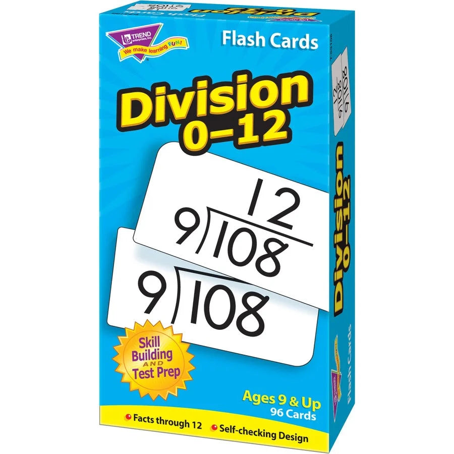 Trend Division 0-12 Flash Cards: Educational Learning Set - Cards
