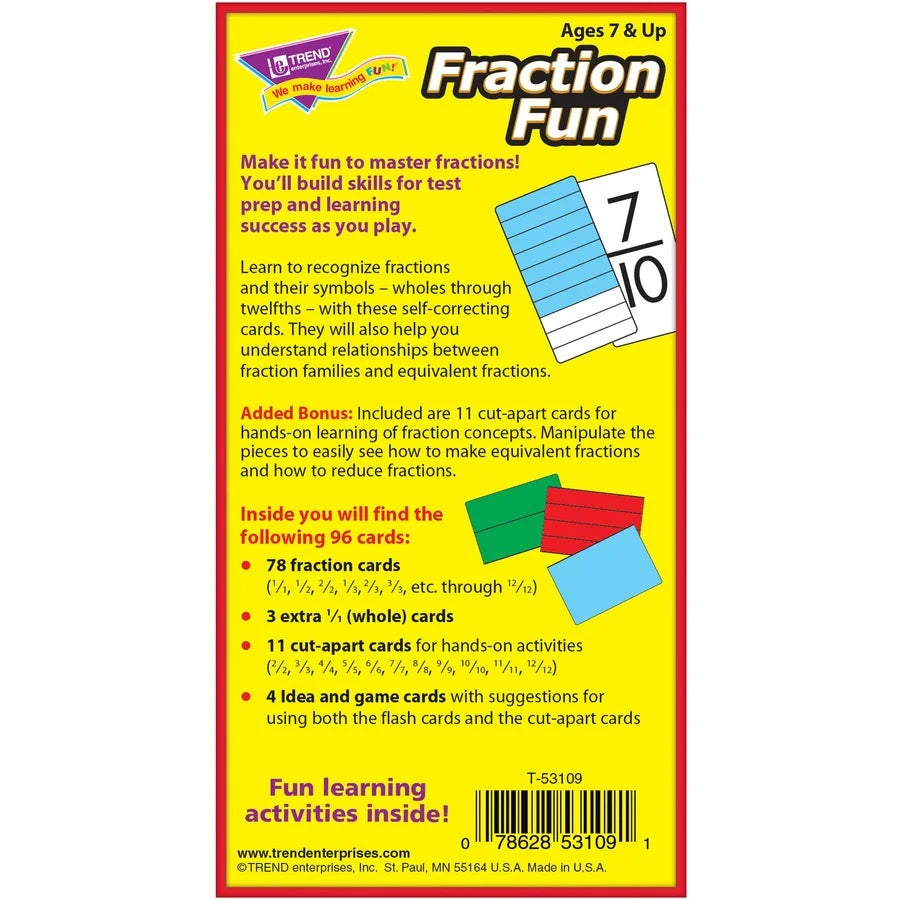 Trend Fraction Fun Flash Cards: Educational Learning Tool - Cards