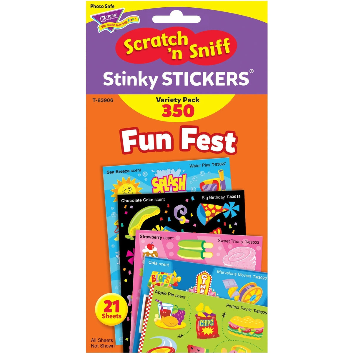 Trend Fun Fest Stinky Stickers Variety Pack - Scented & Non-toxic - 350/Pack