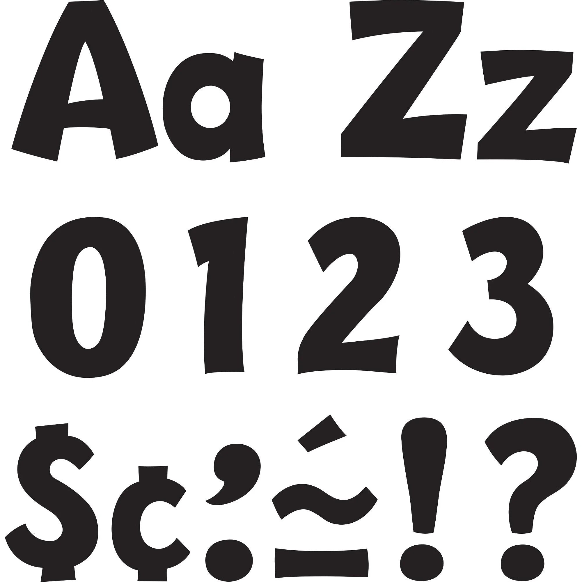 Trend Ready Letter Playful Combo Pack - 216 Pieces - Pin-up Style - Letters & Numbers