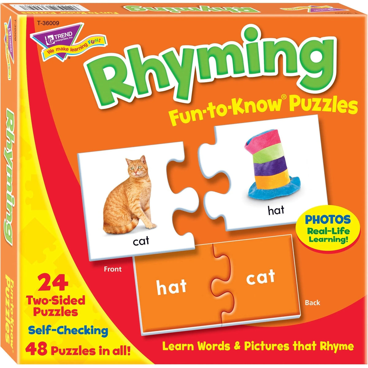 Trend Rhyming Puzzle Set: Engaging 48-Piece Educational Fun - Puzzles