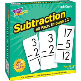 Trend Subtraction Flash Cards: Learn Skills - 169 Pieces - Cards