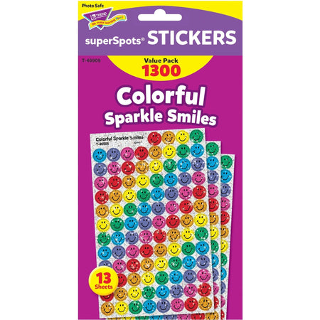 Trend SuperSpots Smilies Shape Stickers - 1300 Pack