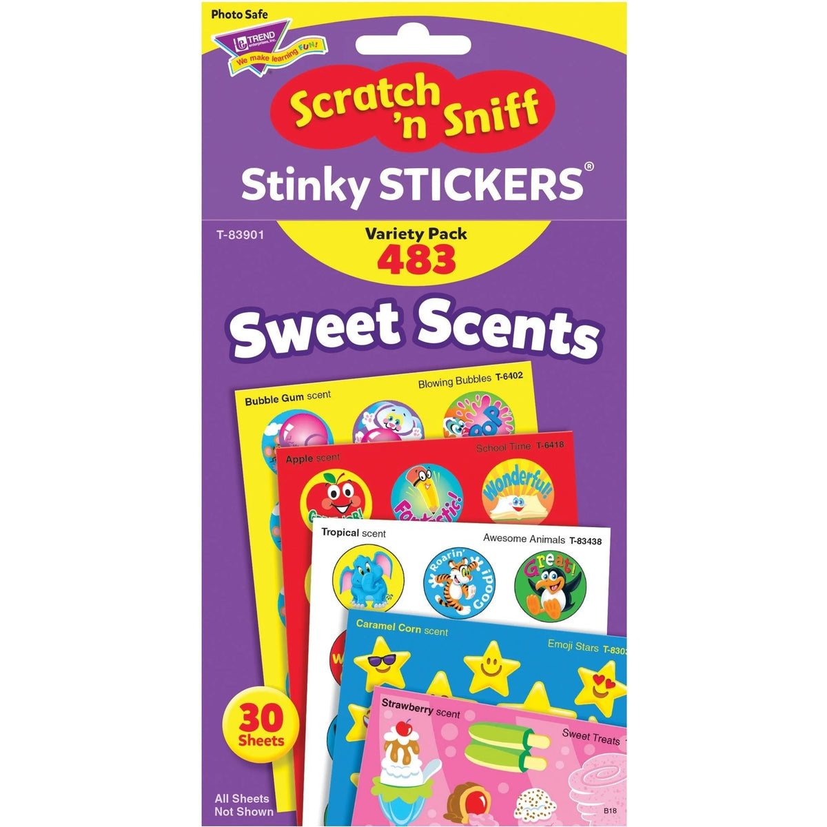 Trend Sweet Scents Stickers: Assorted Shapes - Non-toxic & Acid-free - Stickers