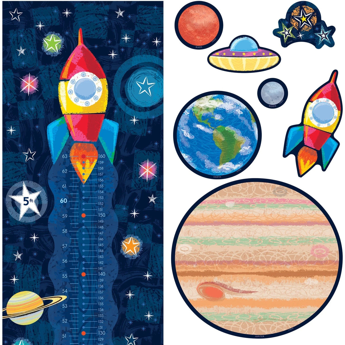 Trend Up We Grow Growth Chart Learning Set: Science & Space Skills - 24 Pieces - Pocket Charts Accessories