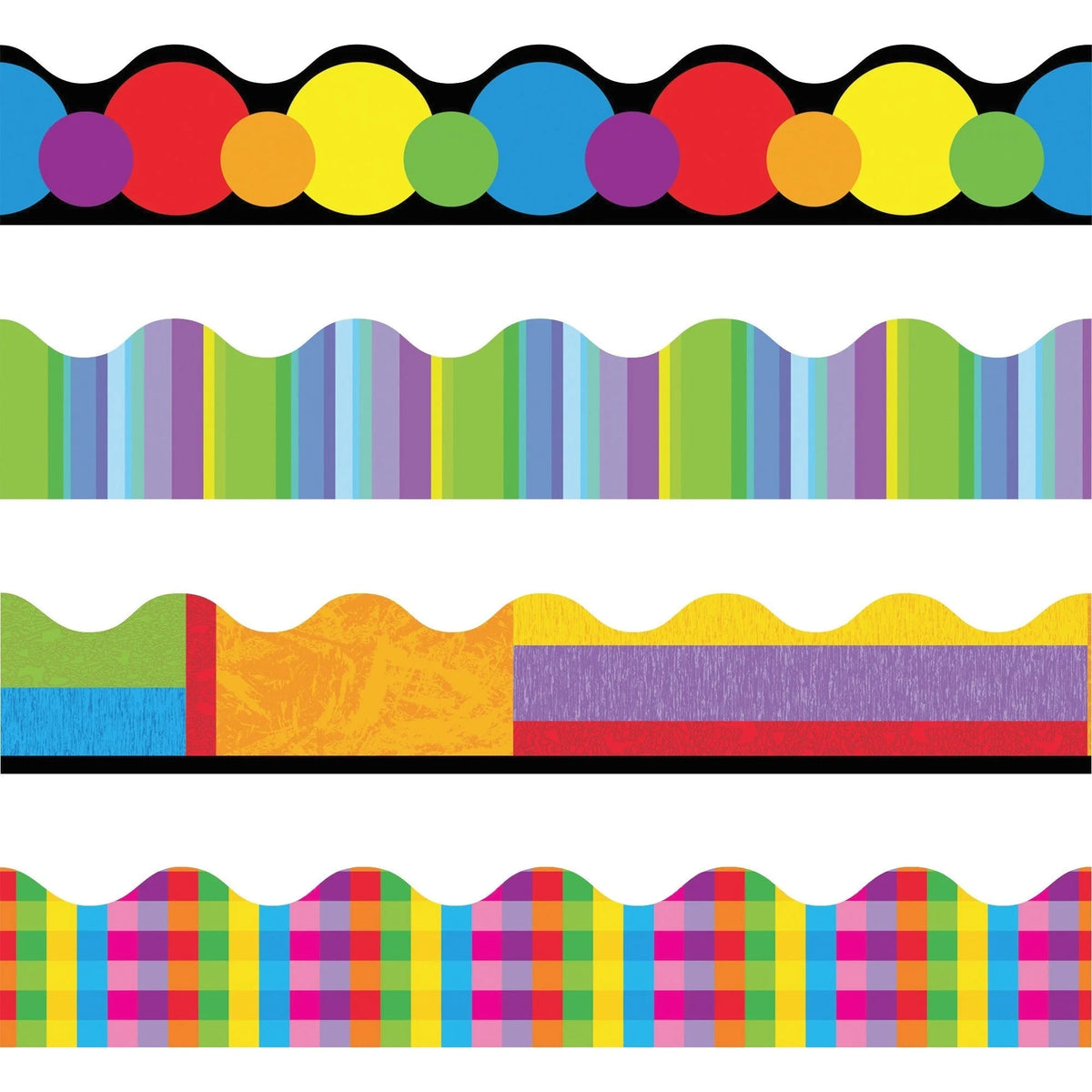 Trend Variety Colors Trimmer Packs - Panel Shape Set - Bulletin Board Sets & Trim