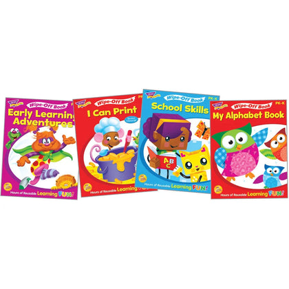 Trend Wipe-off Book Learning Fun Set: Engaging Printed Books - & Activities