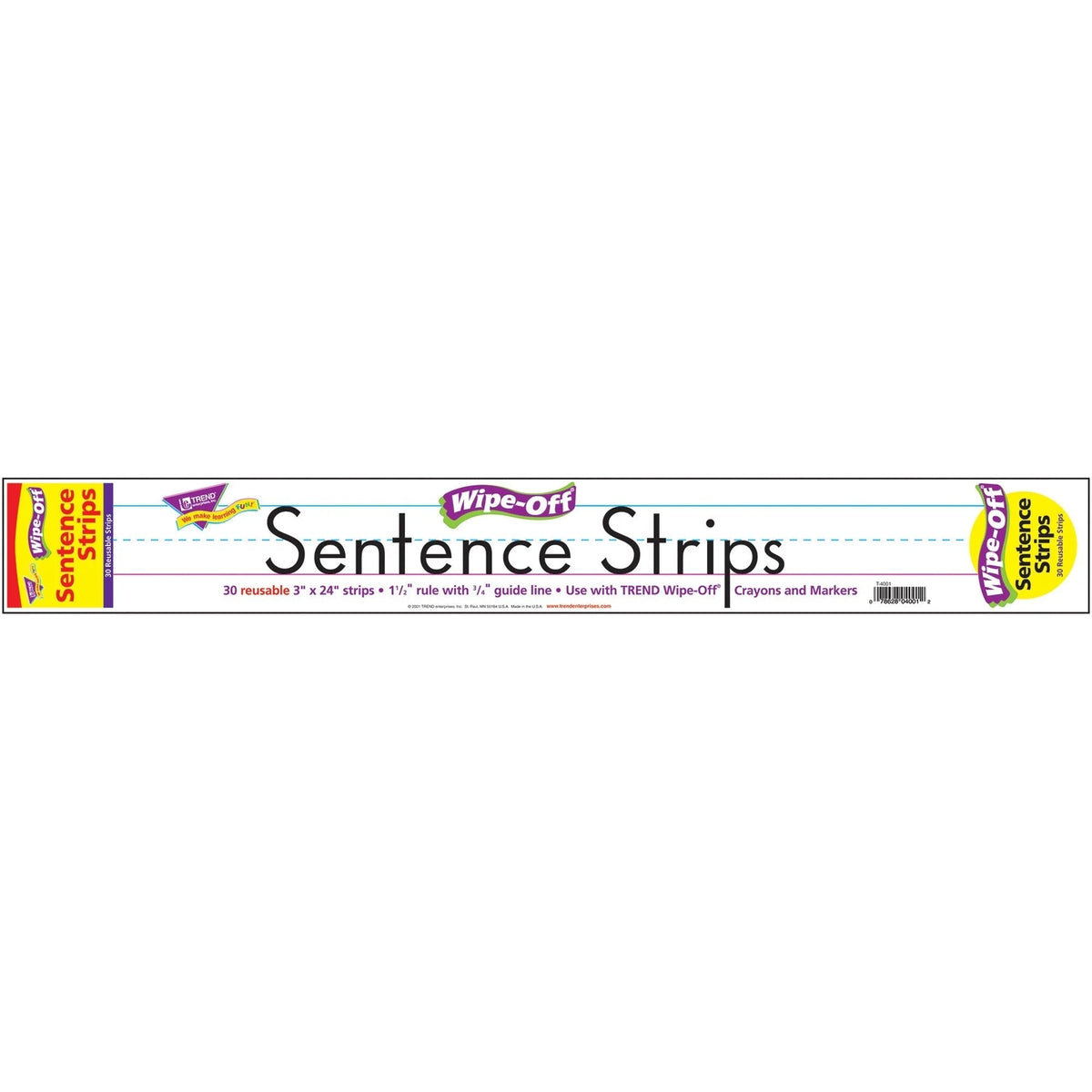Trend Wipe-Off Sentence Strips: Skill Learning Pack - Handwriting Paper & Pads