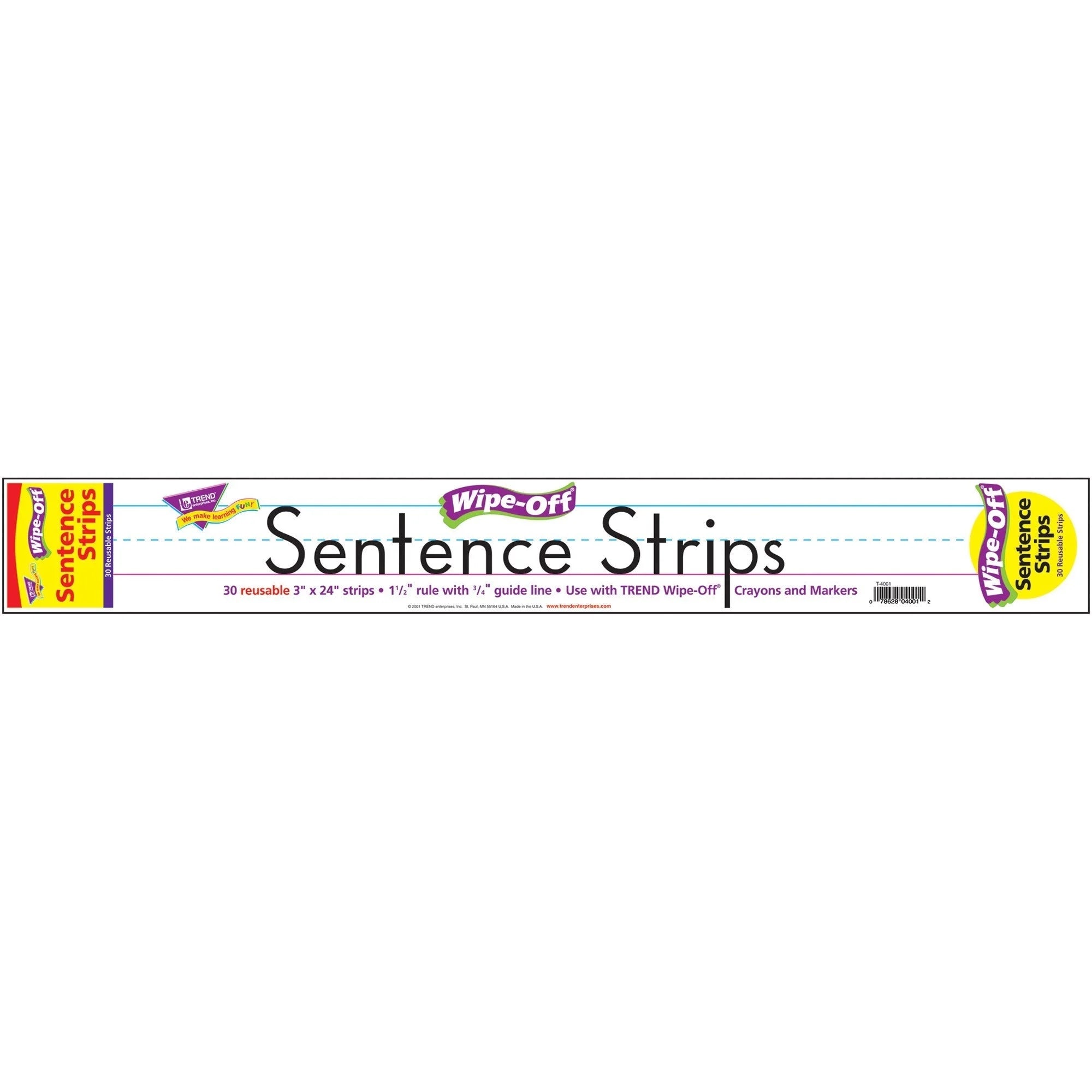 Trend Wipe-Off Sentence Strips: Skill Learning Pack - Handwriting Paper & Pads