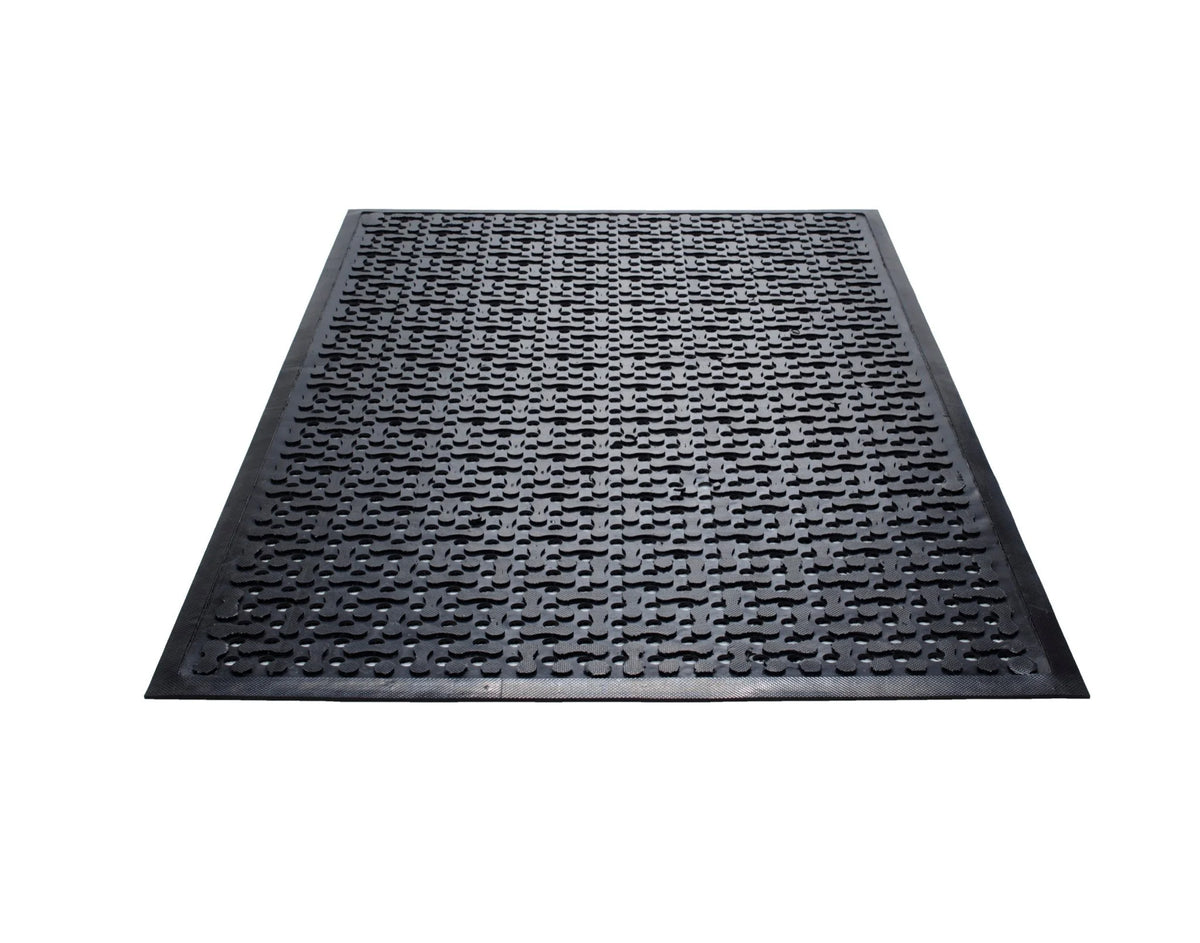 Triple-Flex Flow All Rubber Mat with Drainage Holes - Black / 2’x3’ - Floor Mats