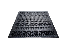 Triple-Flex Flow All Rubber Mat with Drainage Holes - Black / 2’x3’ - Floor Mats