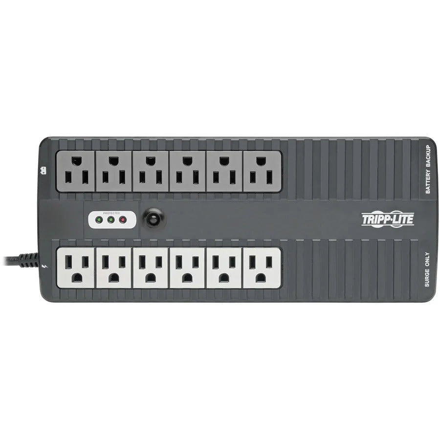 Tripp Lite 750VA UPS System - Compact Desk-mount 6 Surge Outlets - Backup Systems