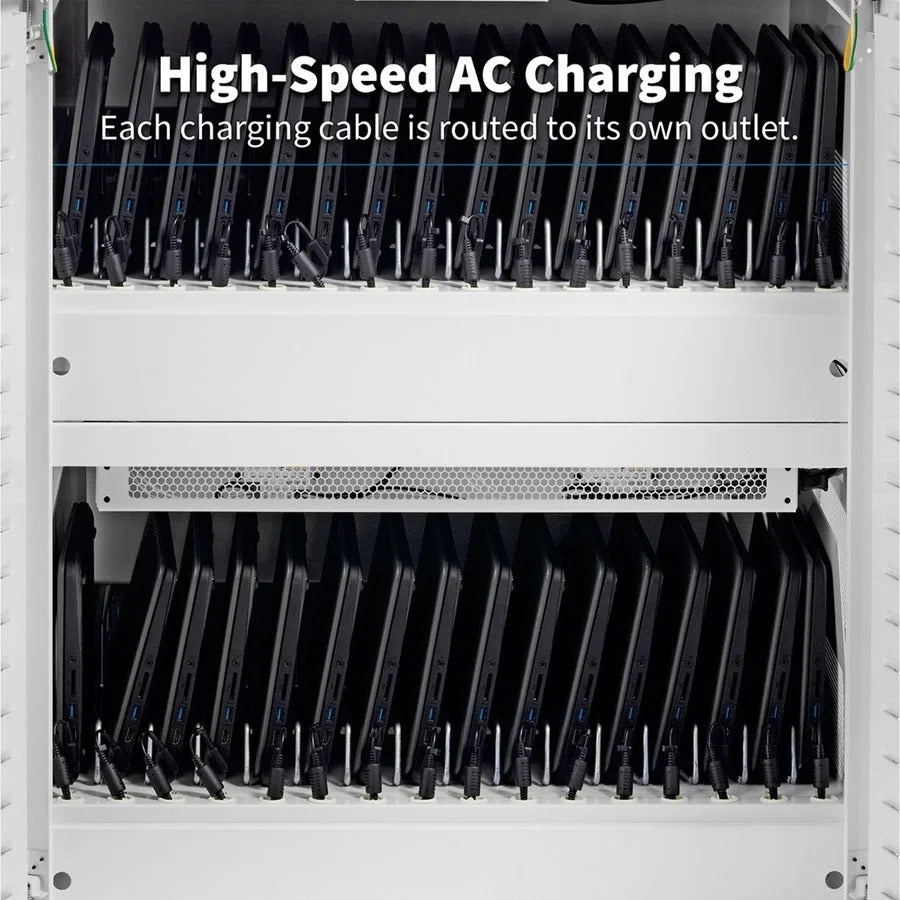 Tripp Lite CSC32ACWHG Hospital-Grade UV Charging Cart - White 32-Device 2-Shelf - Electronic Accessories