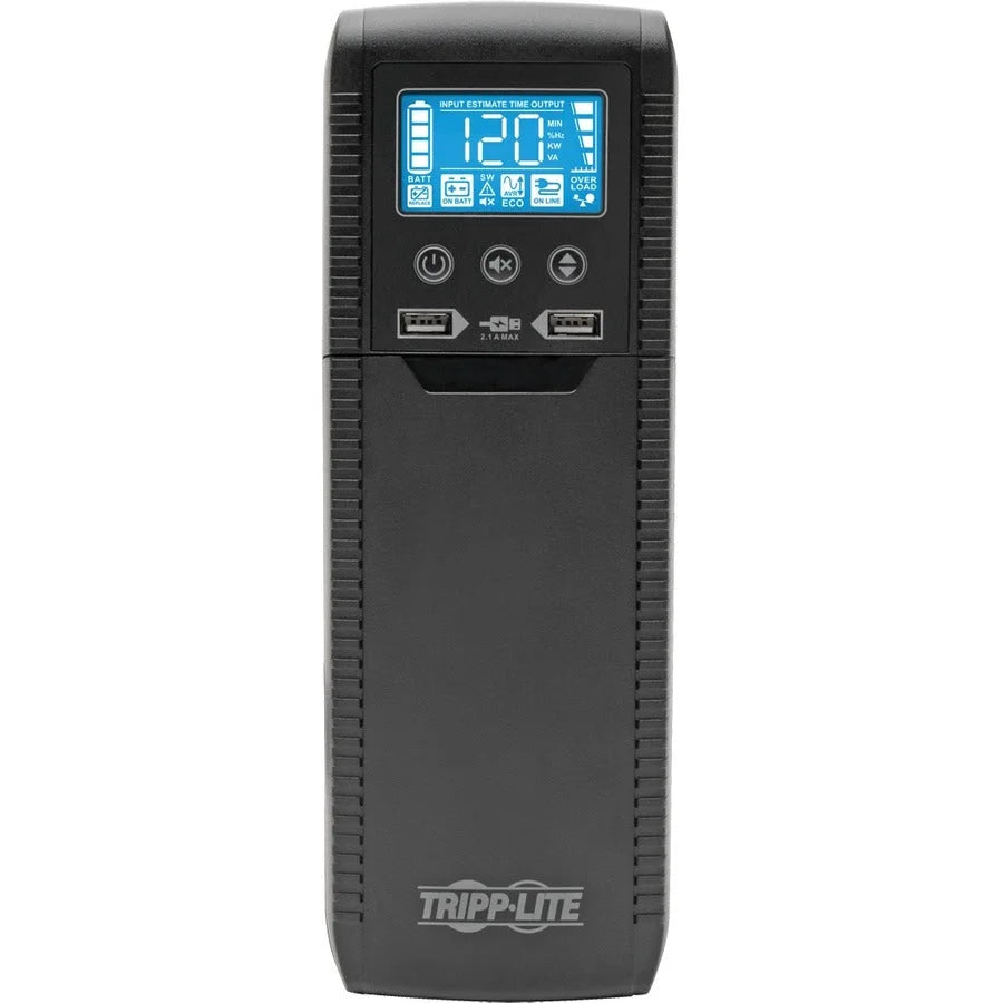 Tripp Lite ECO1500LCD Tower UPS: 1440VA AVR 7hr Recharge 3min Stand-by - UPS Backup Systems