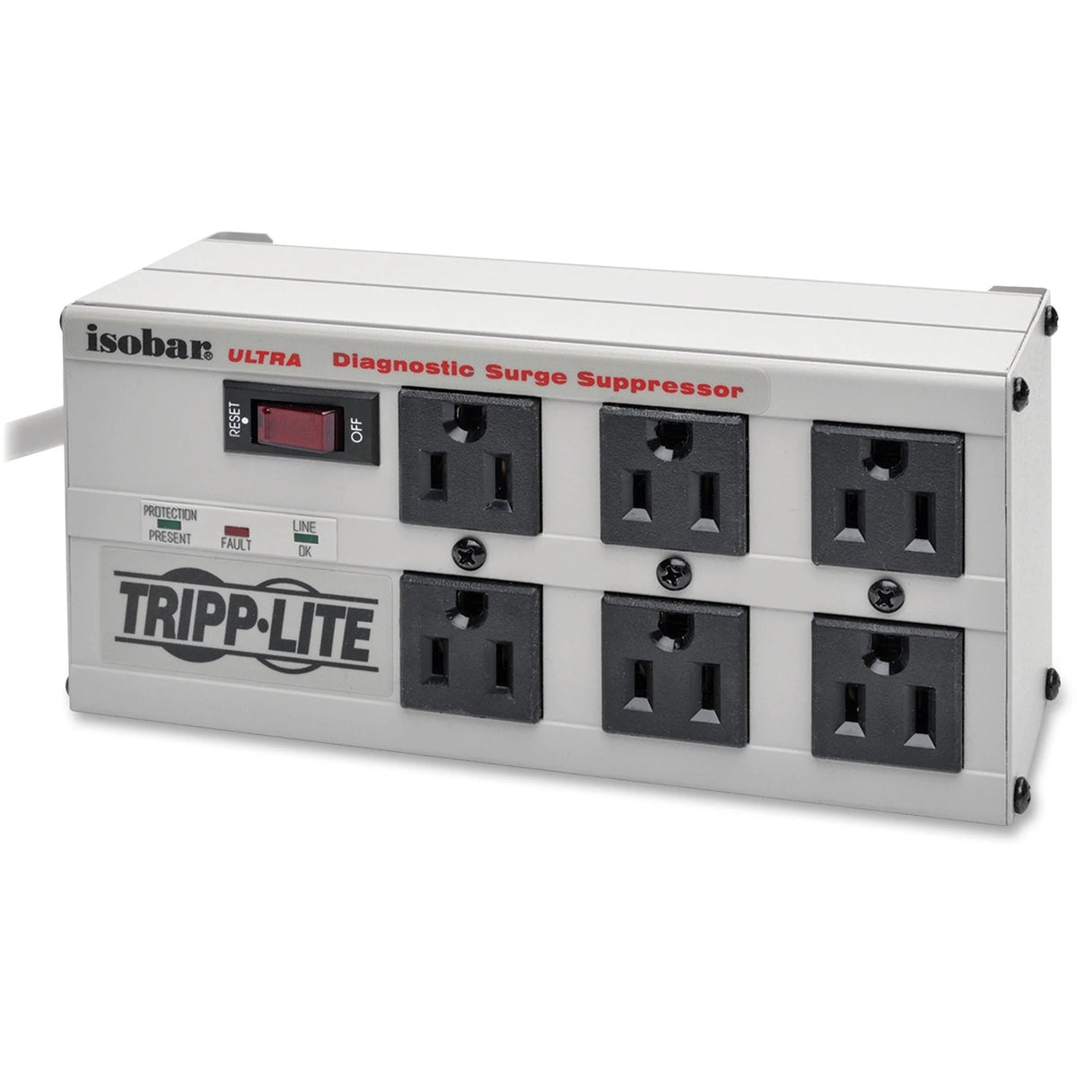 Tripp Lite Isobar Premium Surge Protectors - Gray 6 Outlets - Reliable Protection - Power Cords &