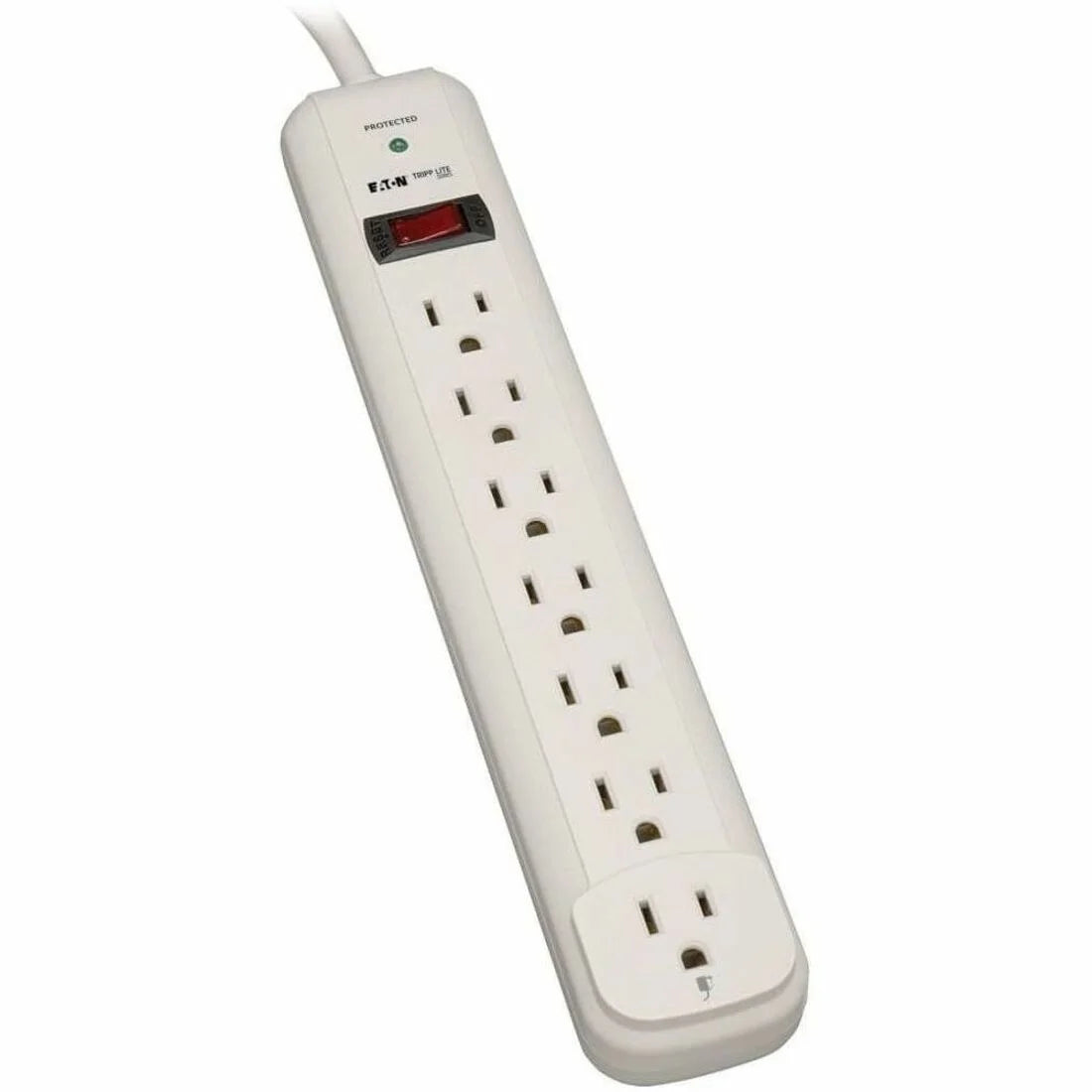 Tripp Lite Protect It! 7-Outlet Surge Protector - Silver - 1800 VA - 1080 J - Power Cords & Protectors