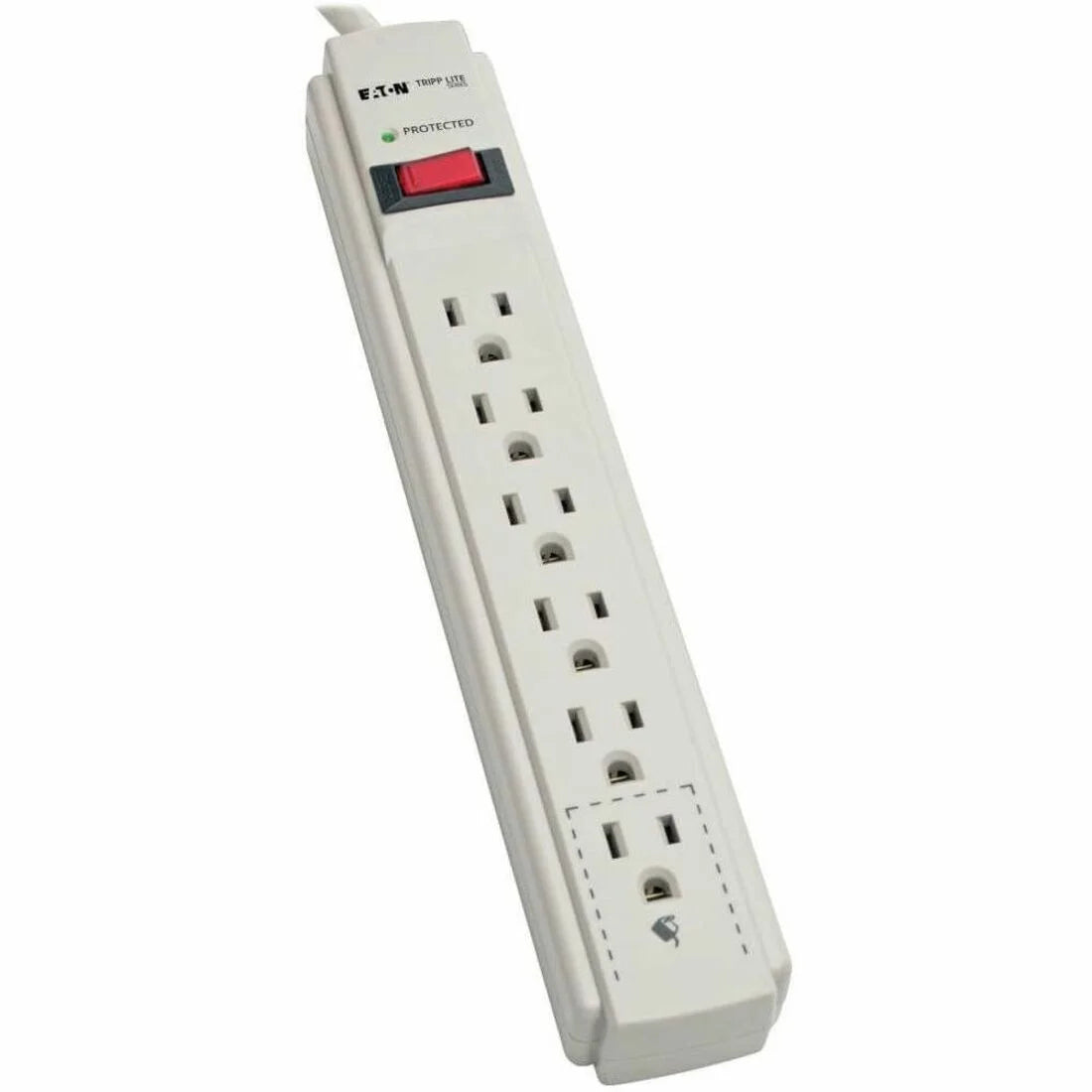 Tripp Lite Protect It! Surge Suppressor - 6-Outlets 8-Ft Cord 990 Joule Strip - Power Cords & Protectors
