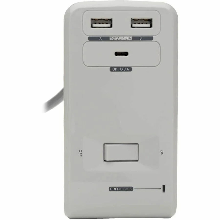 Tripp Lite Protect It! TLP648USBC Surge Protector - 6 Outlets 2 USB - 1800 VA 1080 J - Power Cords & Protectors