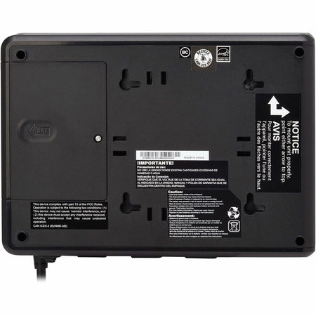 Tripp Lite series BC350RNC 350VA Desktop/Surface/Wall Mountable UPS - Bottom