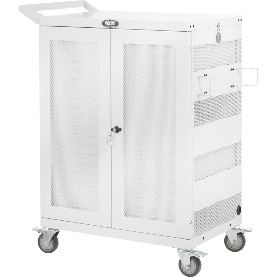 Tripp Lite series CSC32ACWHG Hospital-Grade 32-Device UV Charging Cart, White - Right