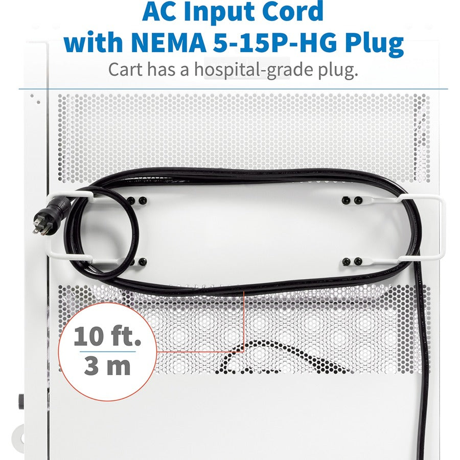 Tripp Lite series CSC32ACWHG Hospital-Grade 32-Device UV Charging Cart, White - Alternate-Image15