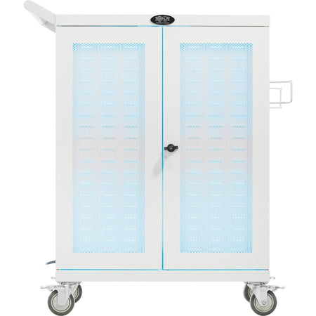 Tripp Lite series CSC32ACWHG Hospital-Grade 32-Device UV Charging Cart, White - Front