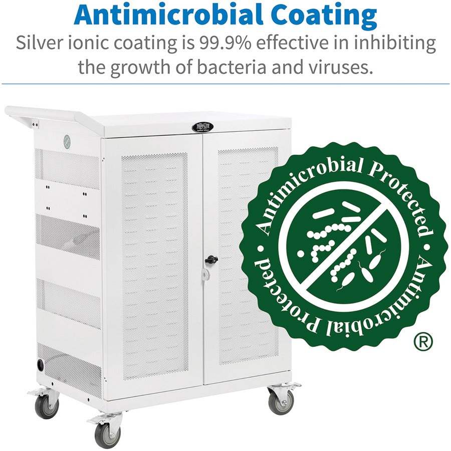 Tripp Lite series CSC32ACWHG Hospital-Grade 32-Device UV Charging Cart, White - Alternate-Image18
