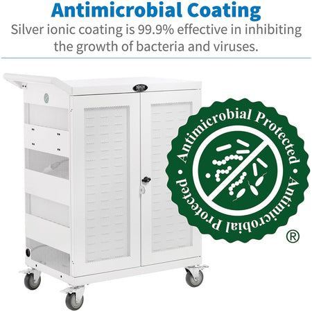 Tripp Lite series CSC32ACWHG Hospital-Grade 32-Device UV Charging Cart, White - Alternate-Image18