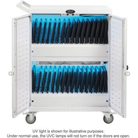 Tripp Lite series CSC32ACWHG Hospital-Grade 32-Device UV Charging Cart, White - Alternate-Image7