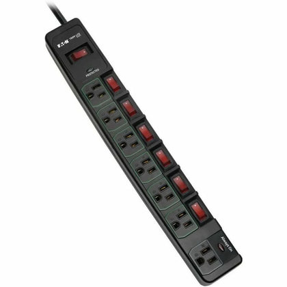 Tripp Lite TLP76MSGB ECO-Surge 7-Outlet Surge Protector - Reliable Power Protection - Cords & Protectors