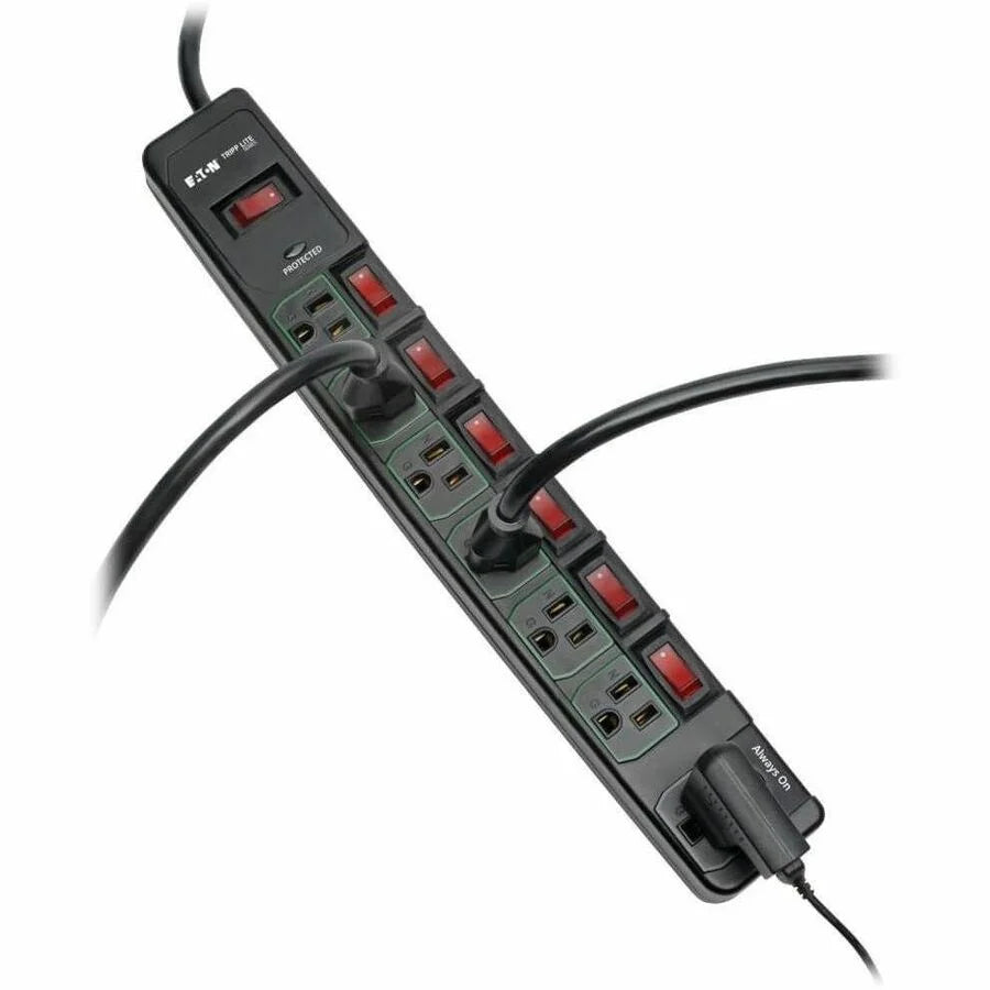 Tripp Lite TLP76MSGB ECO-Surge 7-Outlet Surge Protector - Reliable Power Protection - Cords & Protectors