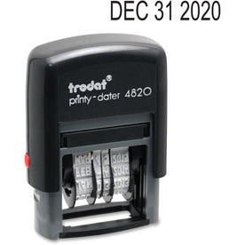 Trodat Date Only Stamp: 0.38’’ x 1.62’’ - 10000 Impressions - Black - Recycled - Daters
