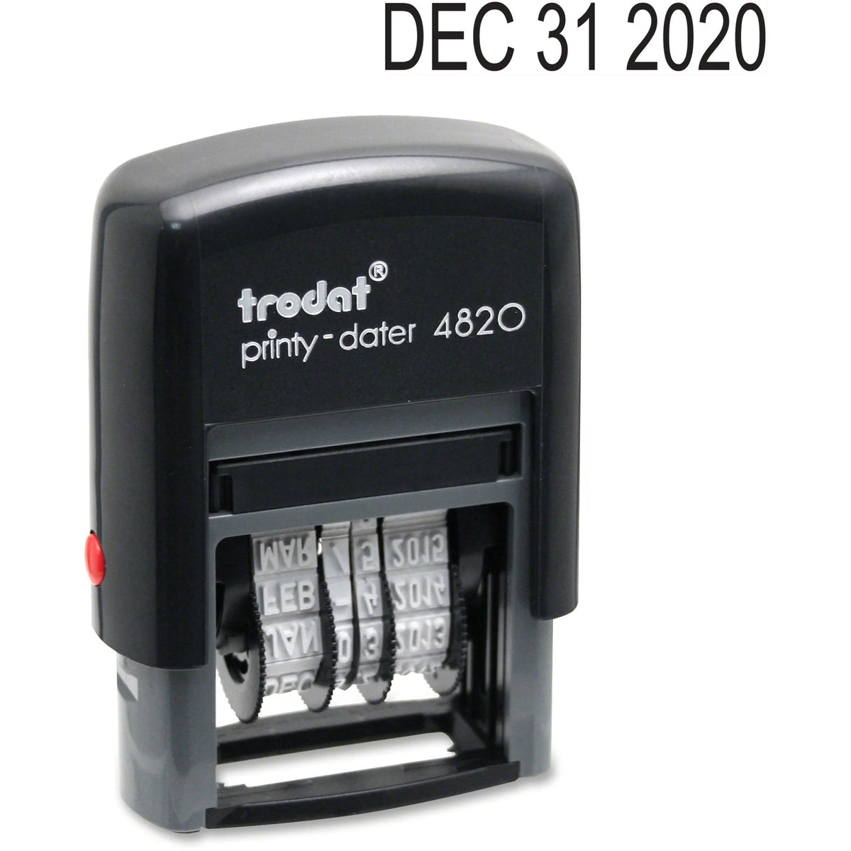 Trodat Date Only Stamp: 0.38’’ x 1.62’’ - 10000 Impressions - Black - Recycled - Daters