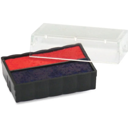 Trodat E4850L Replacement Ink Pad - Red & Blue - Plastic - 1 Pack - Stamp Pads Accessories