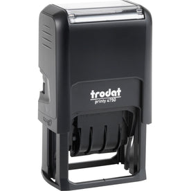 Trodat Ecoprinty 5-In-1 Date Stamp: 10000 Impressions Black & Red - Recycled - Daters