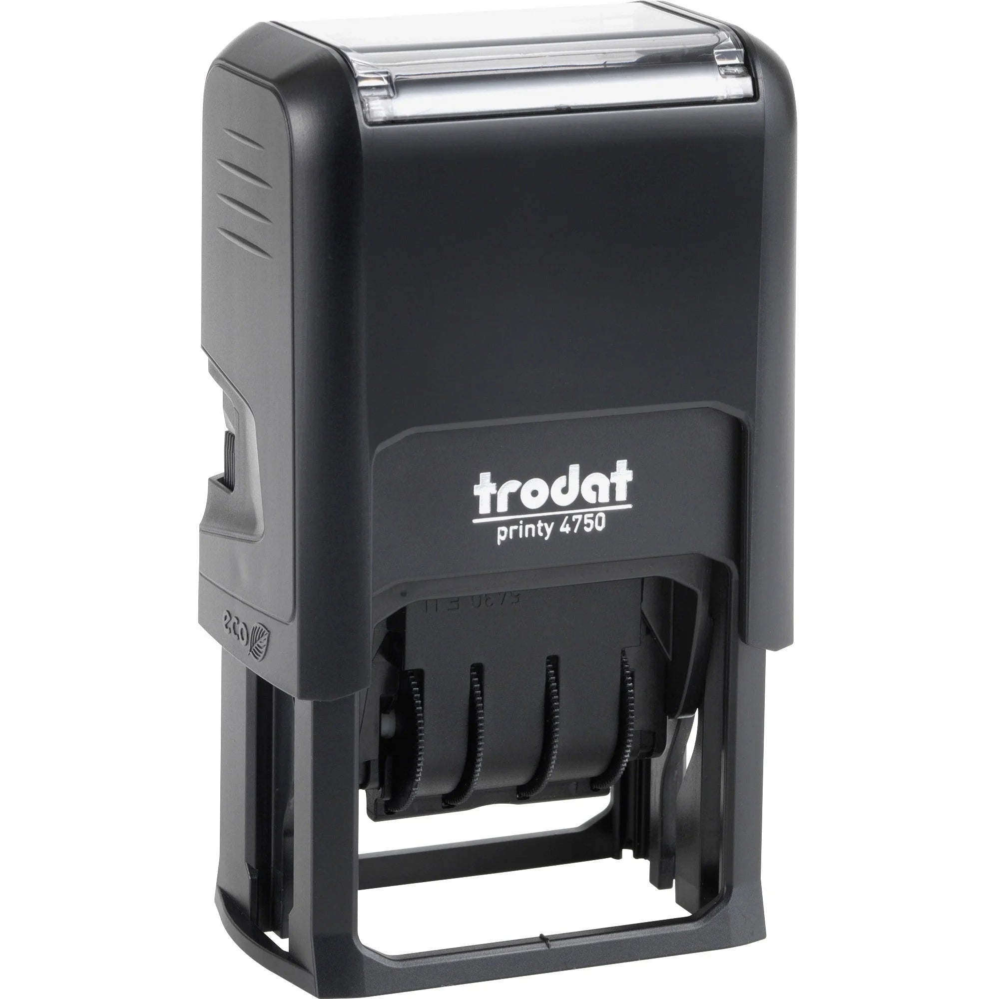 Trodat Ecoprinty 5-In-1 Date Stamp: 10000 Impressions Black & Red - Recycled - Daters