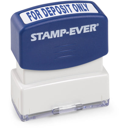 Trodat FOR DEPOSIT ONLY Pre-inked Stamp - Blue - TAA Compliant - Address & Office Stamps