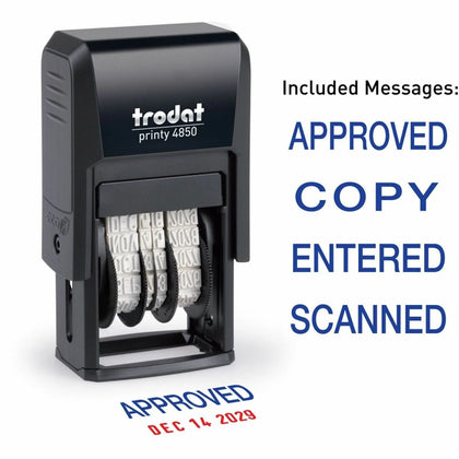Trodat Micro Message Date Stamp - 0.75’’ x 1’’ - 10000 Impressions - Daters