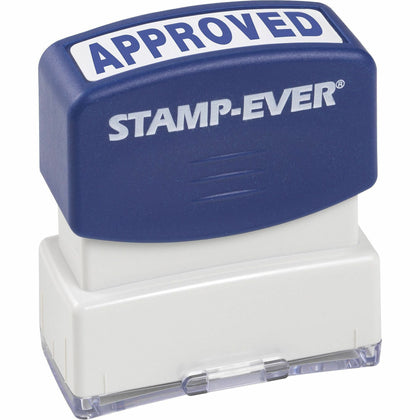 Trodat Pre-inked APPROVED Message Stamp - Blue - 0.56’’ x 1.69’’ - 1 Each - Address & Office Stamps